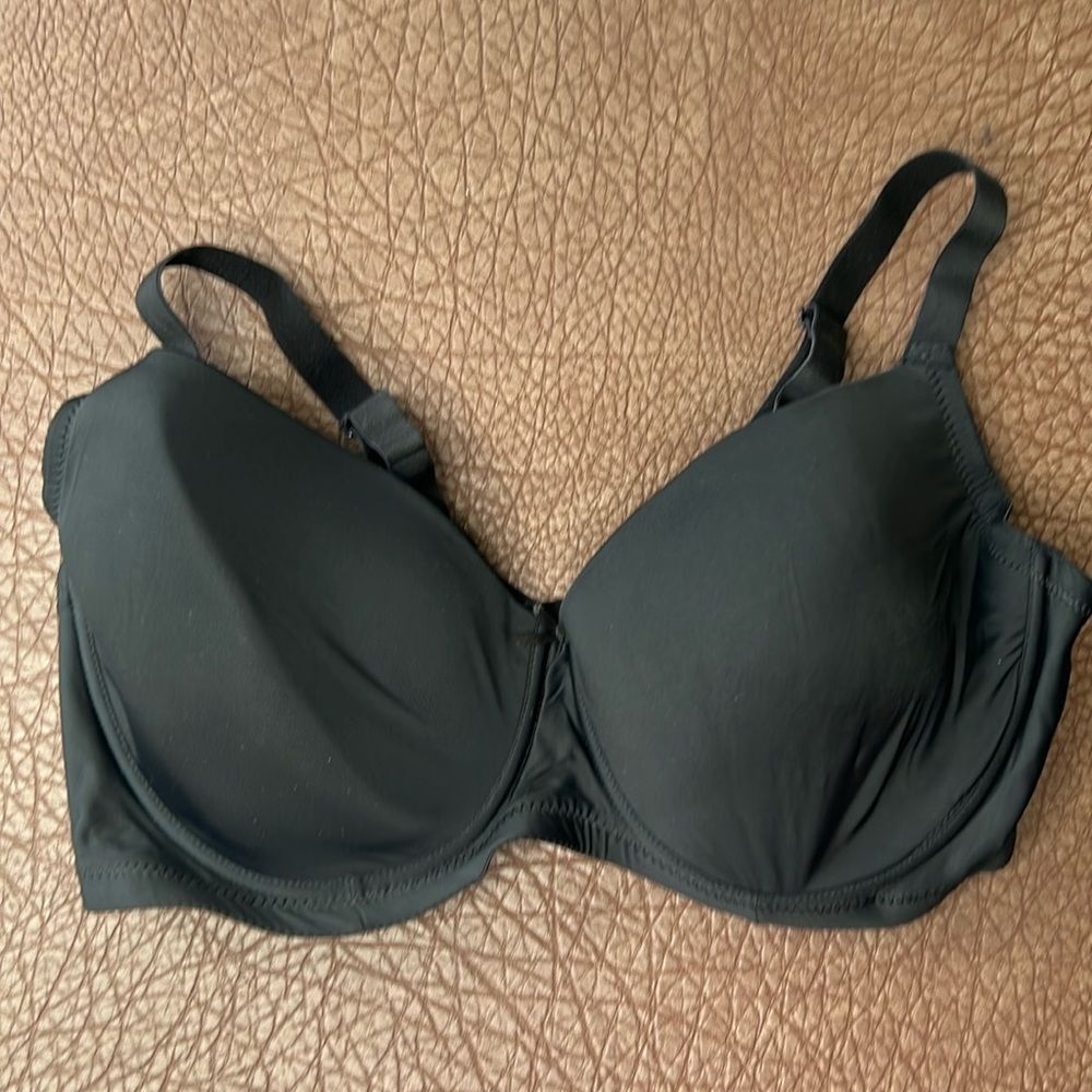 Simply Emma Black Lined‎ Convertible Full Coverage Contour Tee Shirt Bra 42D
